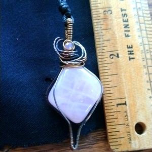 Beautiful copper wrapped crystal necklace